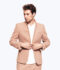 Polyester silk blazer suit for men