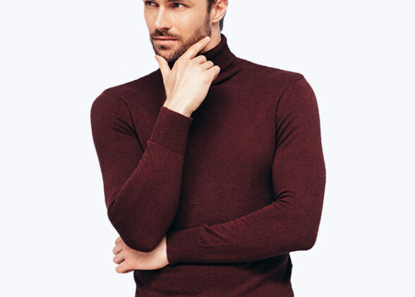Luxury maroon sweater for Men