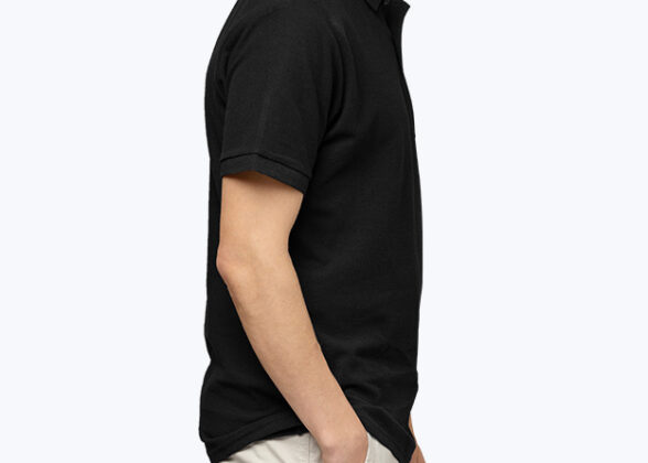 Men’s black stylish half shirt